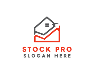 Stock - House Stocks Price logo design