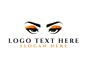 Microblading - Eyeshadow Feminine Makeup logo design