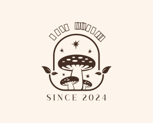 Emblem - Herbal Mushroom Fungus logo design