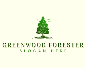 Agricultural Pine Tree logo design