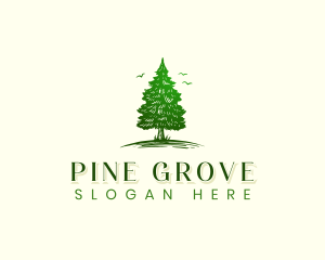 Pine - Agricultural Pine Tree logo design