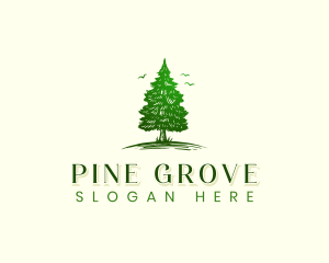 Agricultural Pine Tree logo design