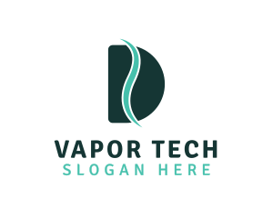 Vapor - Green Vapor D logo design