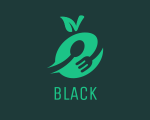 Vegan - Green Food logo design