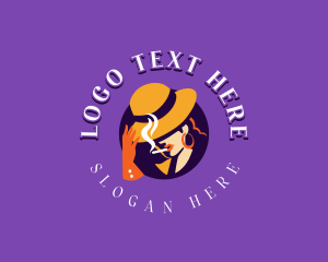 Tobacco - Lady Hat Cigarette logo design