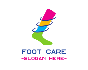 Podiatrist - Sports Compression Socks logo design