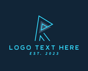 Esport - Minimalist Tech Letter R logo design