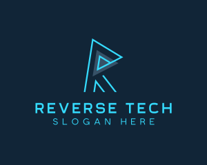 Minimalist Tech Letter R  logo design