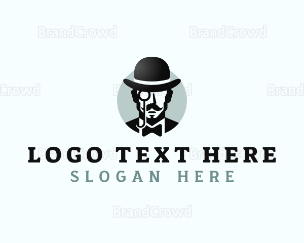 Gentleman Bowler Hat Logo