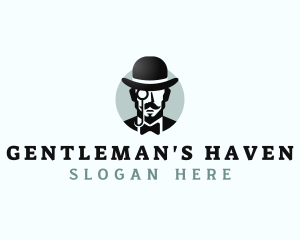 Gentleman Bowler Hat logo design