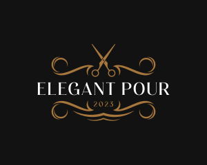 Elegant Salon Shears logo design