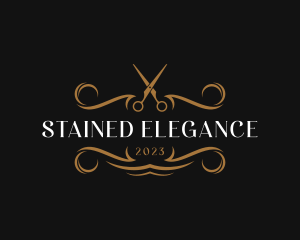 Elegant Salon Shears logo design