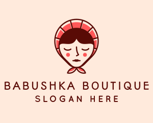 Babushka - Matryoshka Woman Face logo design