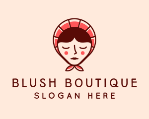 Blush - Matryoshka Woman Face logo design