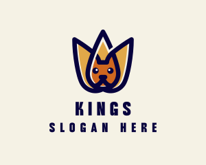 Cat King Crown  logo design