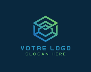 Shape - Geometric Hexagon Cube logo design