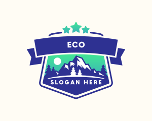 Mountain Climbing - Forest Outdoor Mountain logo design