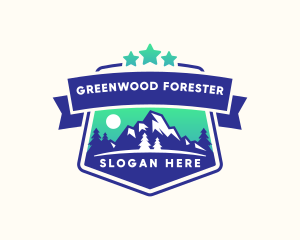 Forest Outdoor Mountain logo design