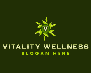 Eco Leaves Wellness logo design