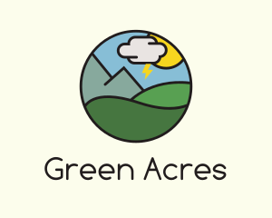 Grassland - Country Weather Badge logo design