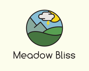 Meadow - Country Weather Badge logo design