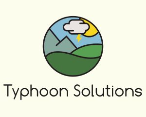 Typhoon - Country Weather Badge logo design