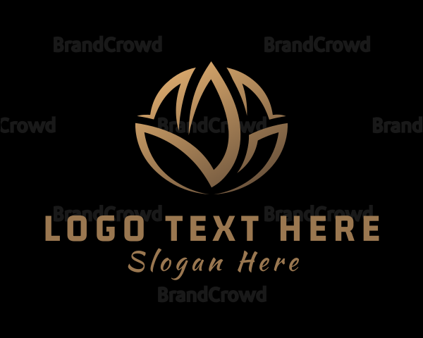 Gold Luxury Lotus Logo