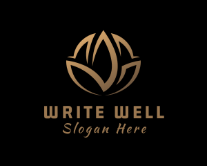 Gold Luxury Lotus Logo