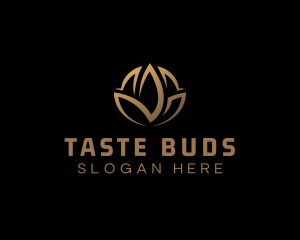 Gold Luxury Lotus logo design