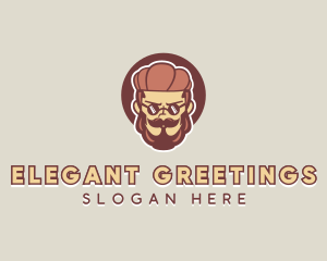 Hipster Man Beard Logo