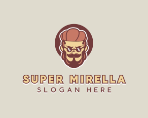 Hipster Man Beard Logo