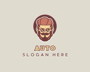 Hipster Man Beard Logo