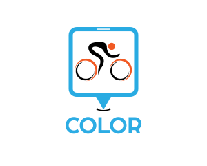 Bike Race Cyclist Logo