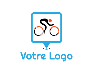 Sporting Goods - Bike Race Cyclist logo design