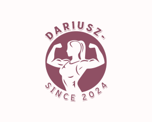 Gym Woman Fitness Logo