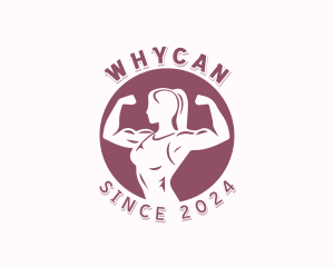 Bodybuilder - Gym Woman Fitness logo design