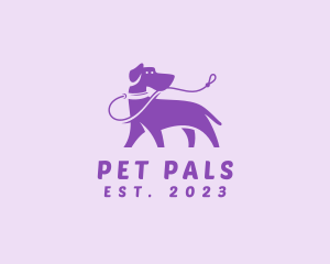 Dog Pet Leash logo design