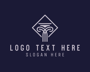 Constitution - Ancient Architecture Column logo design