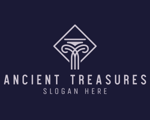 Ancient Architecture Column logo design