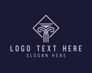 Museum - Ancient Architecture Column logo design