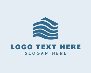 Sea - House Home Water Wave logo design