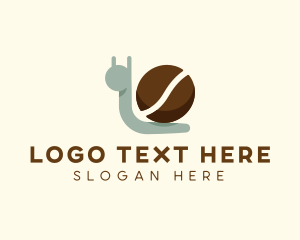 Coffee Bean - Snail Coffee Shop logo design