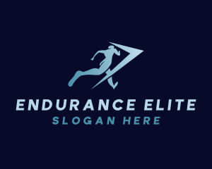 Triathlon - Athlete Arrow Runner logo design