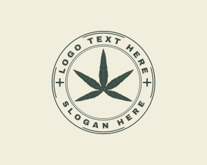 Plantation - Marijuana Weed Leaf logo design