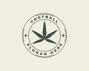 Badge - Marijuana Weed Leaf logo design