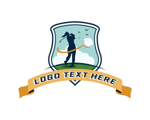 Cricketer - Sports Golf Player logo design