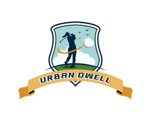 Sports Golf Player Logo