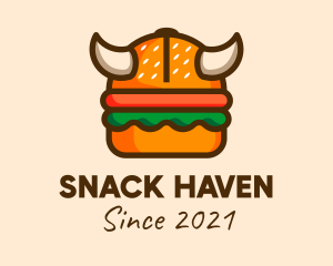 Viking Horns Hamburger logo design