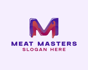 Modern Melting Paint logo design