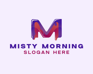 Modern Melting Paint logo design